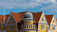  Ankerhus am Hafen von Skagen in der typischen norddänischen Farbigkeit