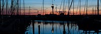  Segelboote nach Sonnenuntergang im Sportboothafen von Heikendorf-Möltenort – 2