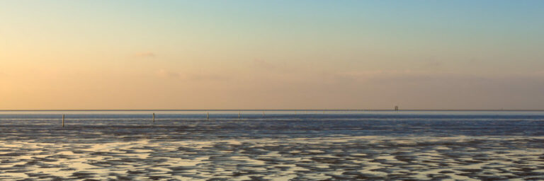 Das Watt vor Westerhever im Abendlicht