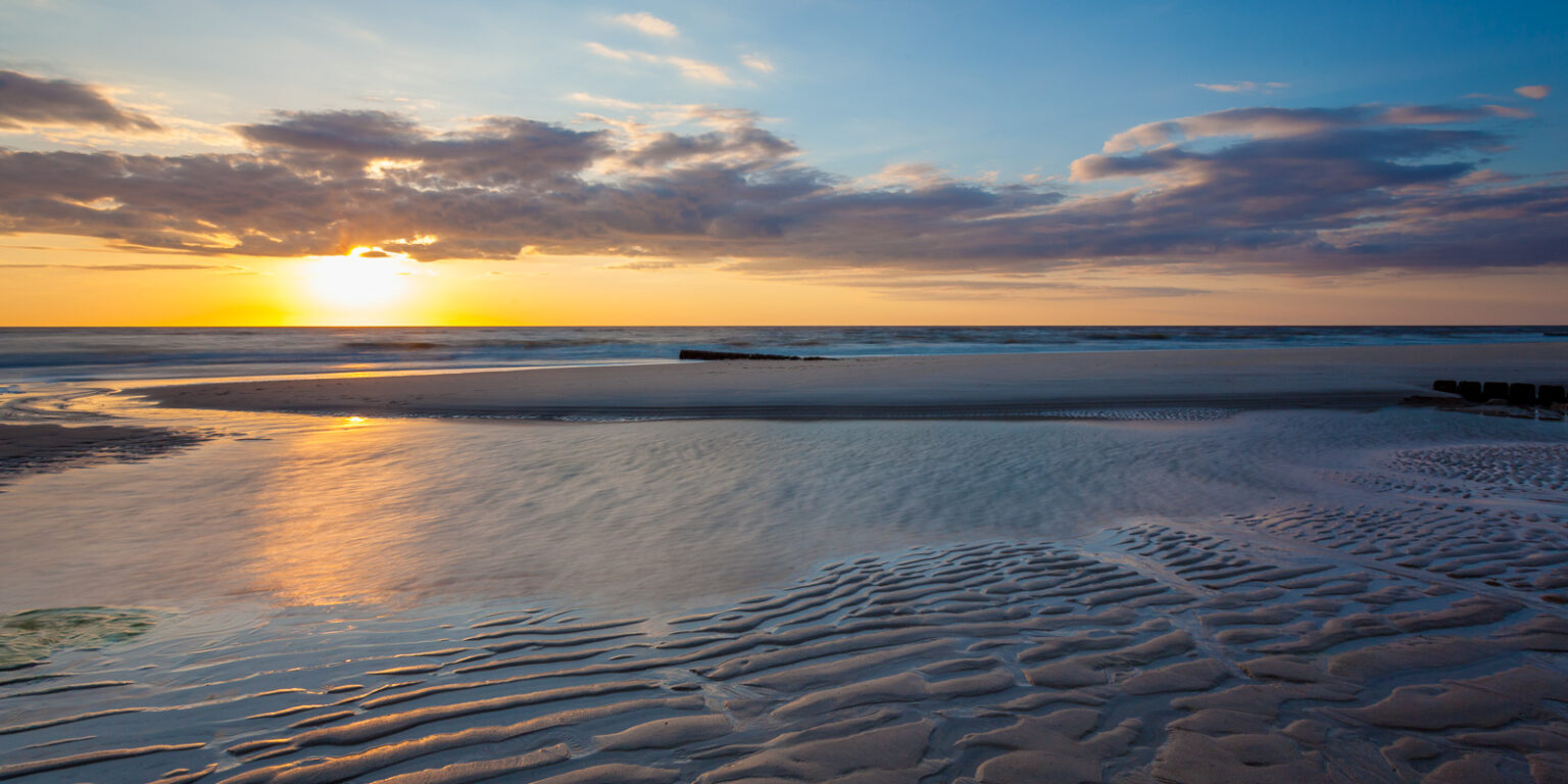 Priele auf Sylt im Sonnenuntergang